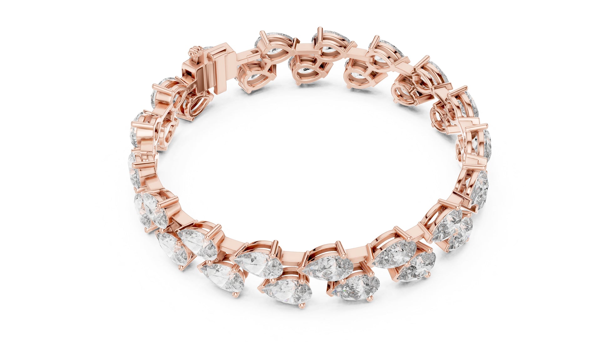 Pear Tennis Lab Grown Diamond Bracelet