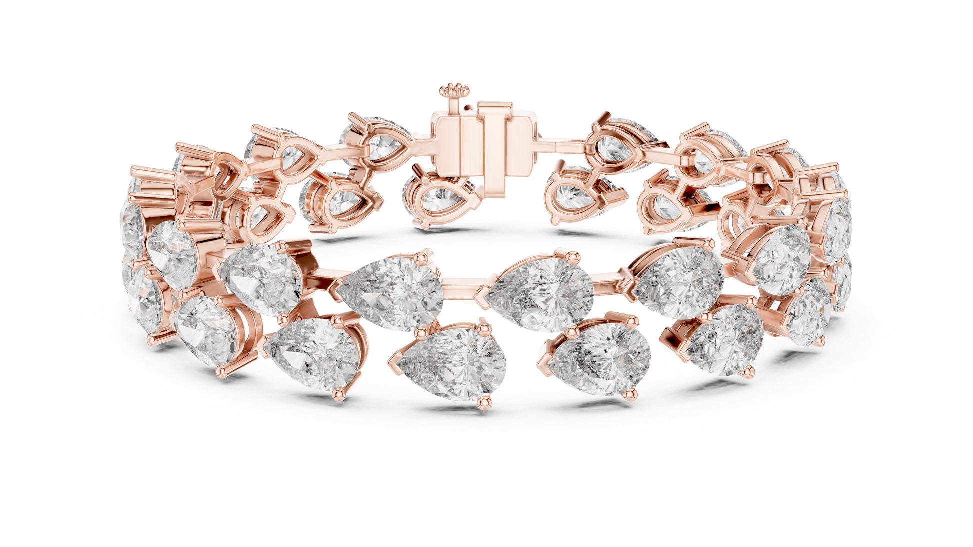 Pear Tennis Lab Grown Diamond Bracelet