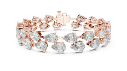 Pear Tennis Lab Grown Diamond Bracelet