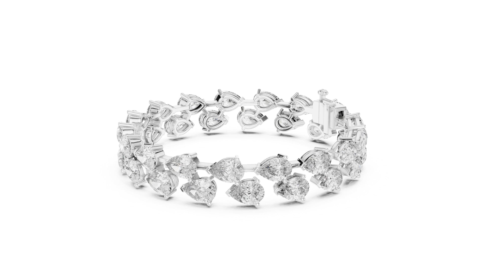 Pear Tennis Lab Grown Diamond Bracelet