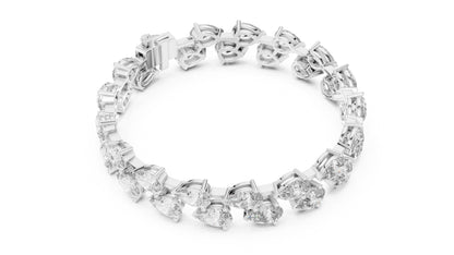 Pear Tennis Lab Grown Diamond Bracelet