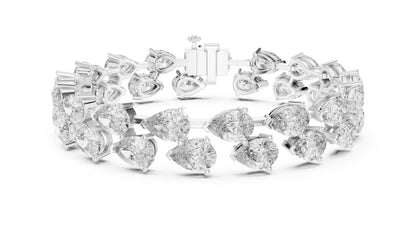 Pear Tennis Lab Grown Diamond Bracelet