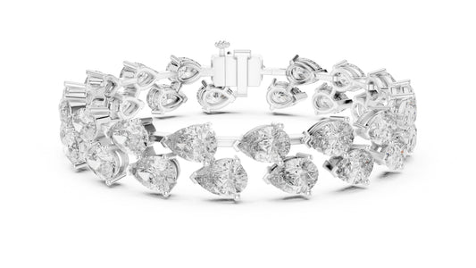 Pear Tennis Lab Grown Diamond Bracelet