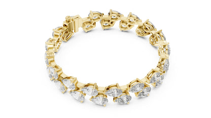 Pear Tennis Lab Grown Diamond Bracelet