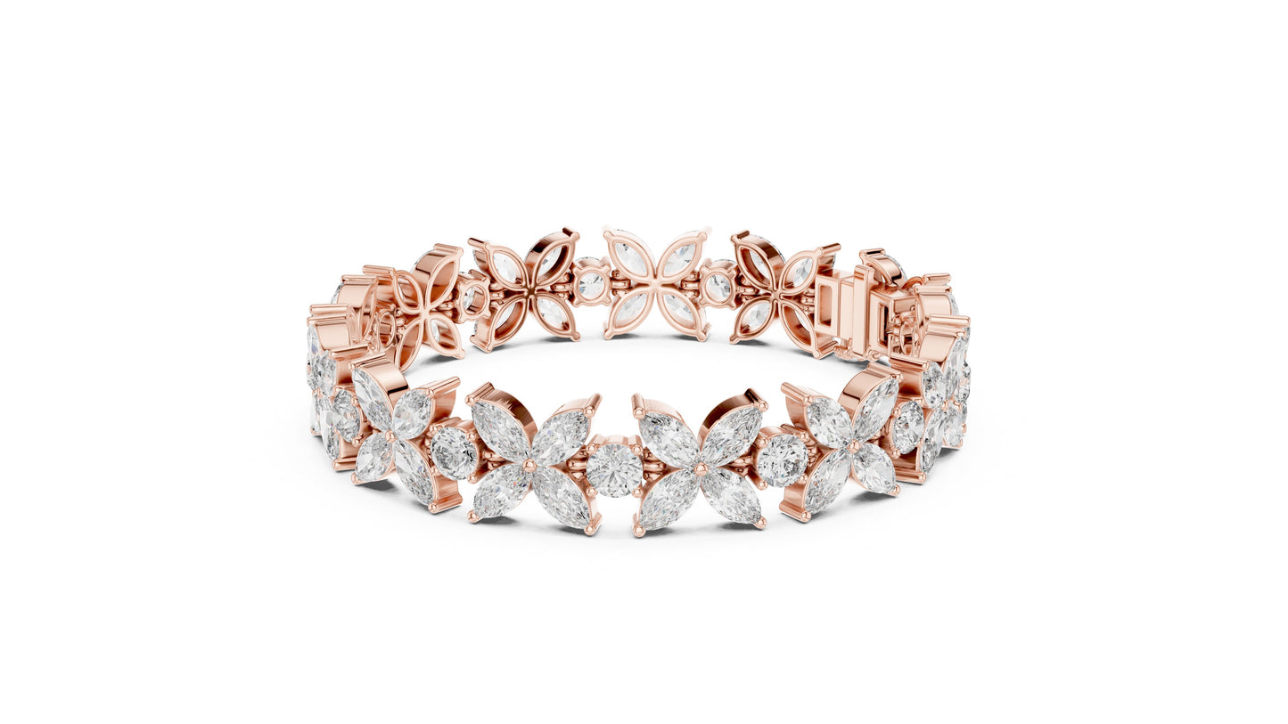 Marquise Tennis Lab Grown Diamond Bracelet