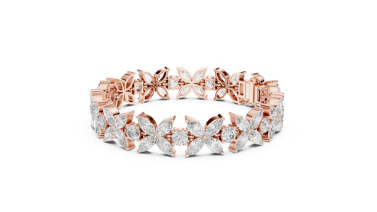 Marquise Tennis Lab Grown Diamond Bracelet