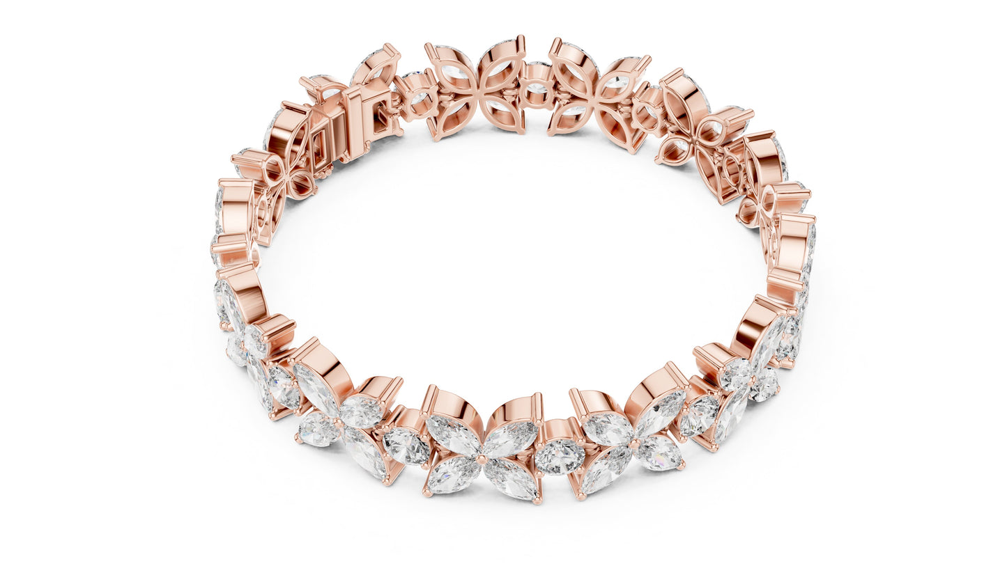 Marquise Tennis Lab Grown Diamond Bracelet
