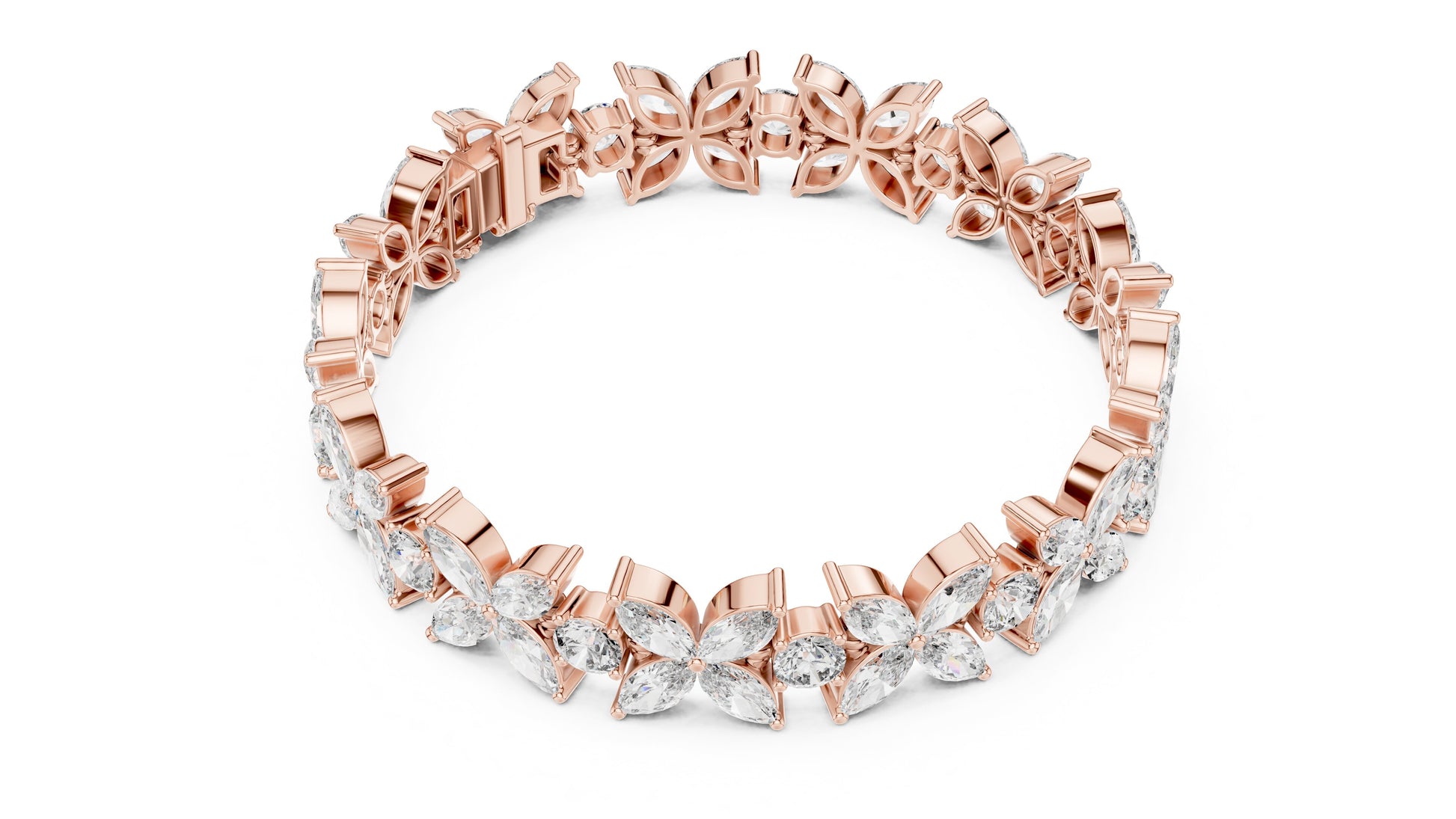 Marquise Tennis Lab Grown Diamond Bracelet