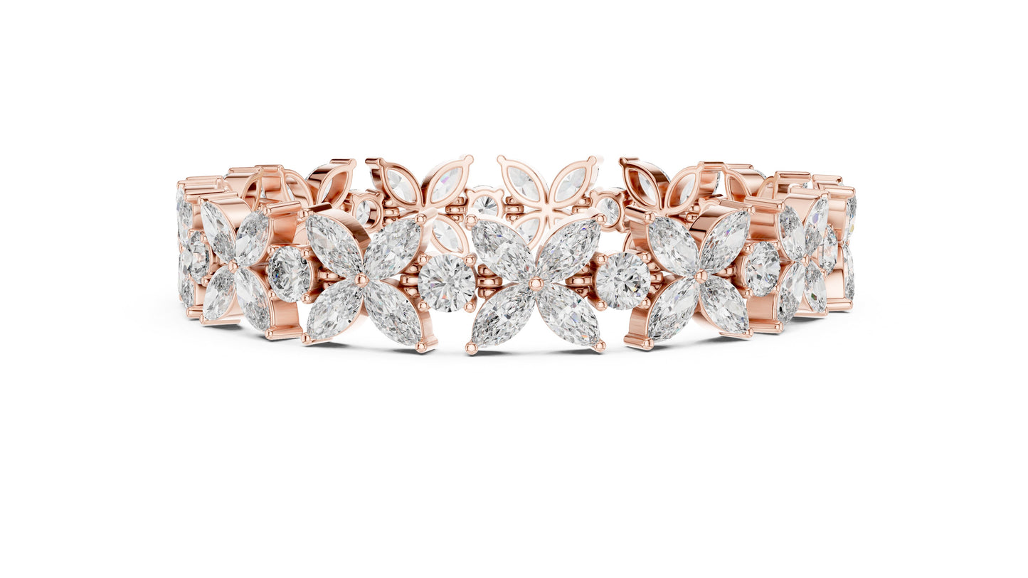 Marquise Tennis Lab Grown Diamond Bracelet
