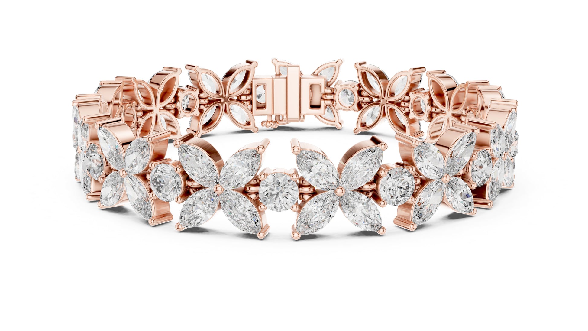 Marquise Tennis Lab Grown Diamond Bracelet