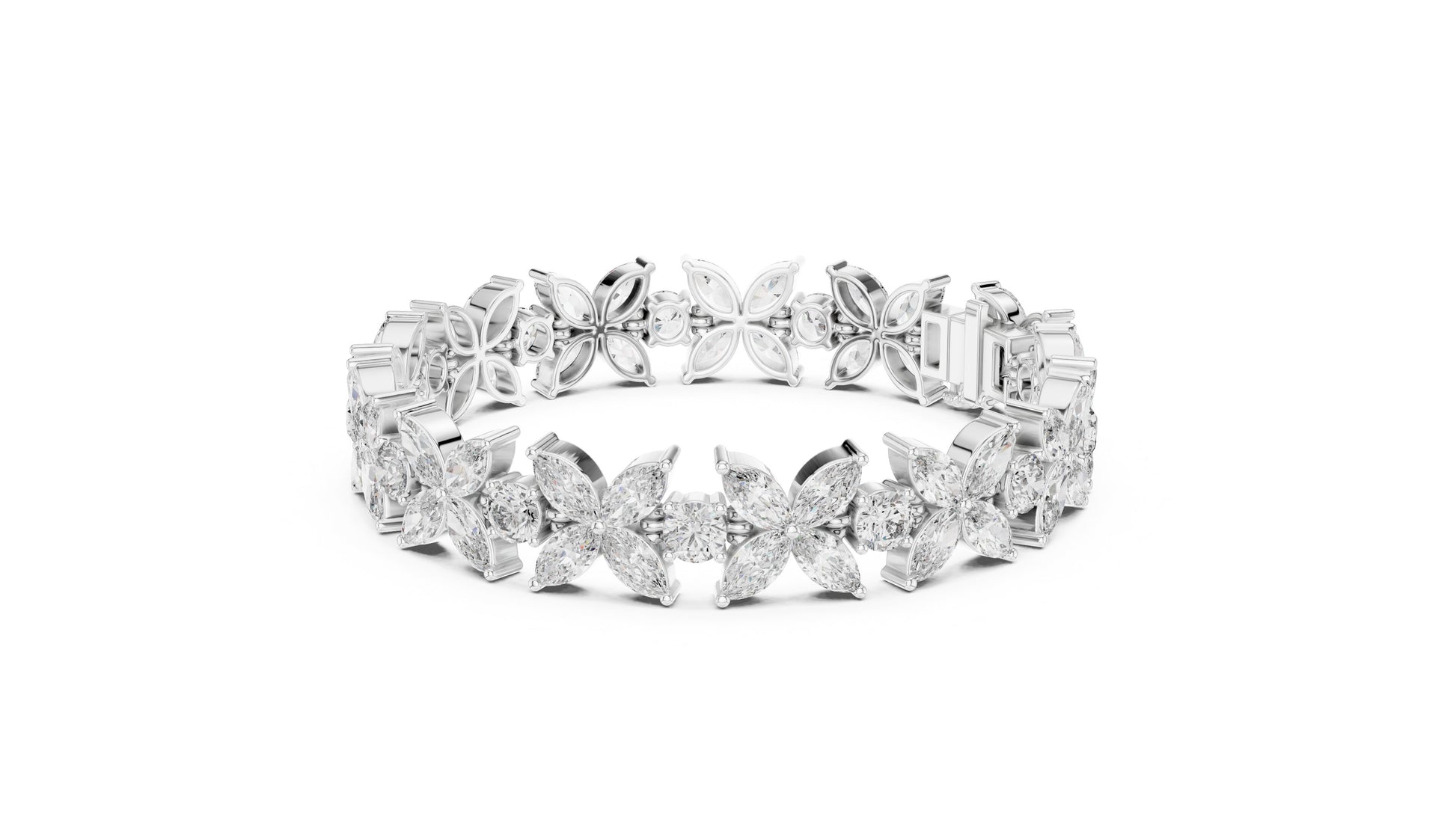 Marquise Tennis Lab Grown Diamond Bracelet