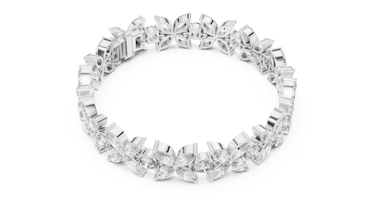 Marquise Tennis Lab Grown Diamond Bracelet