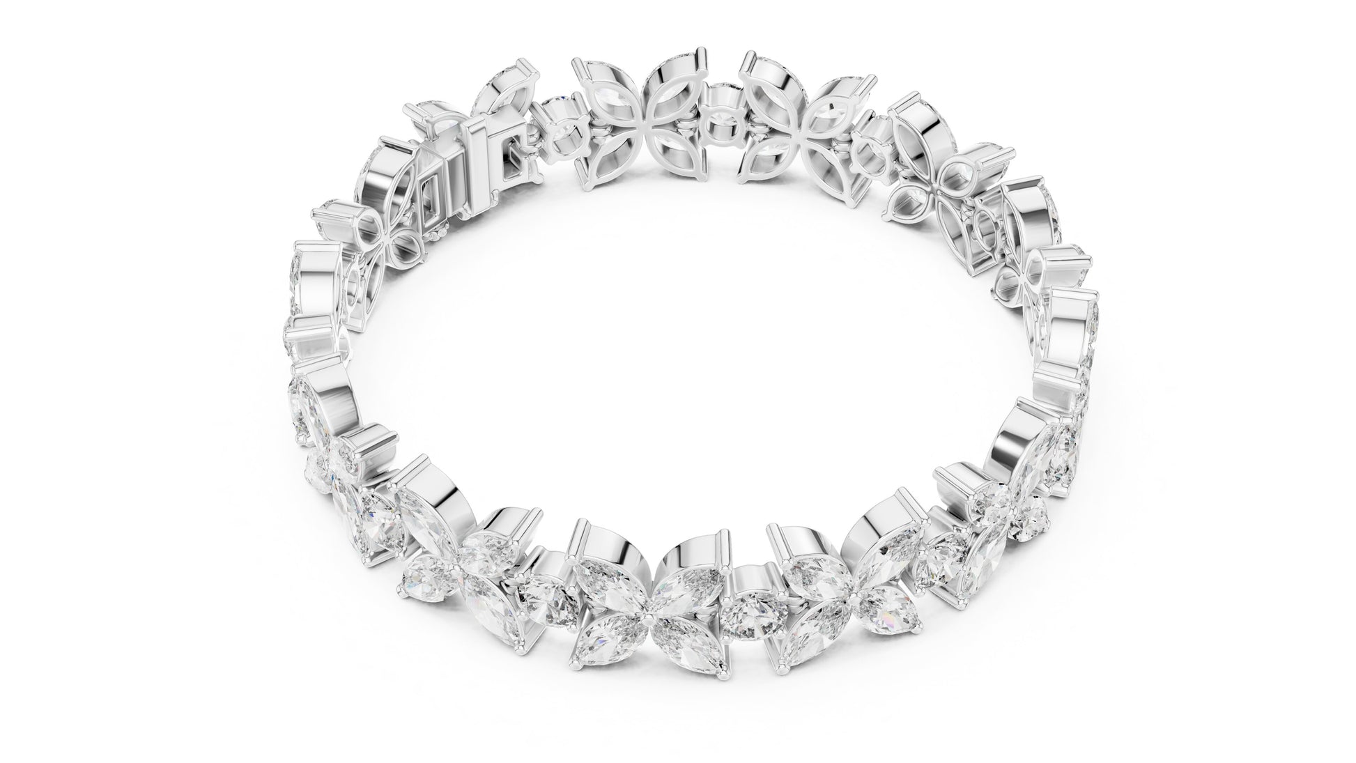 Marquise Tennis Lab Grown Diamond Bracelet