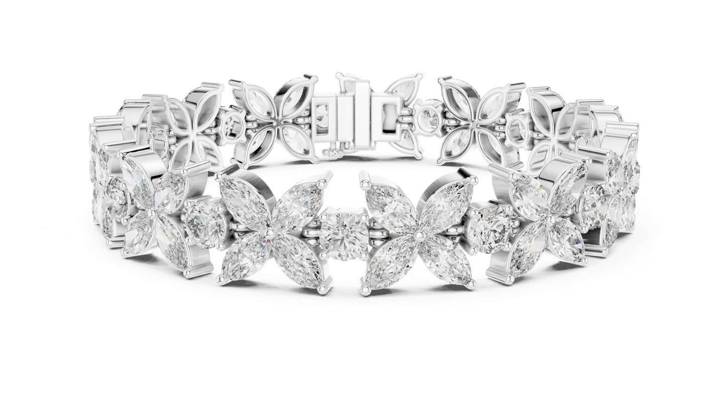 Marquise Tennis Lab Grown Diamond Bracelet