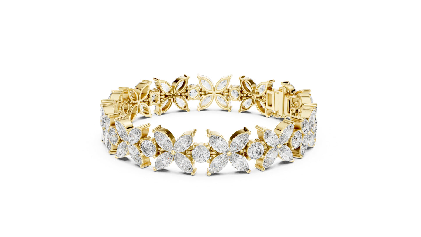 Marquise Tennis Lab Grown Diamond Bracelet