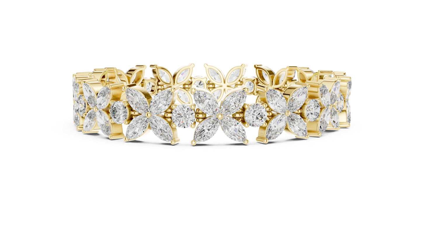 Marquise Tennis Lab Grown Diamond Bracelet