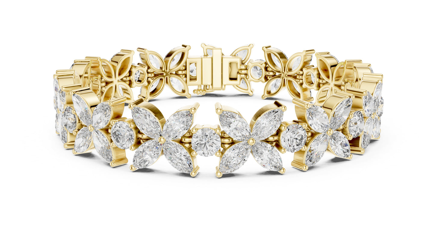 Marquise Tennis Lab Grown Diamond Bracelet