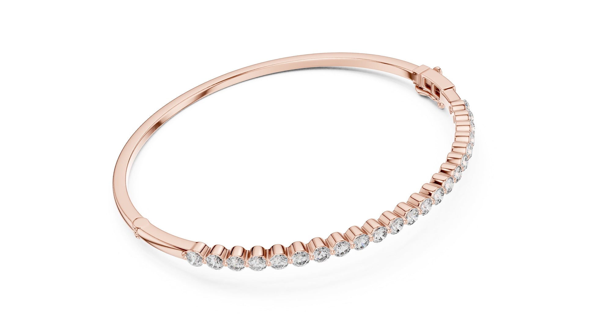 Round Bangle Lab Grown Diamond Bracelet
