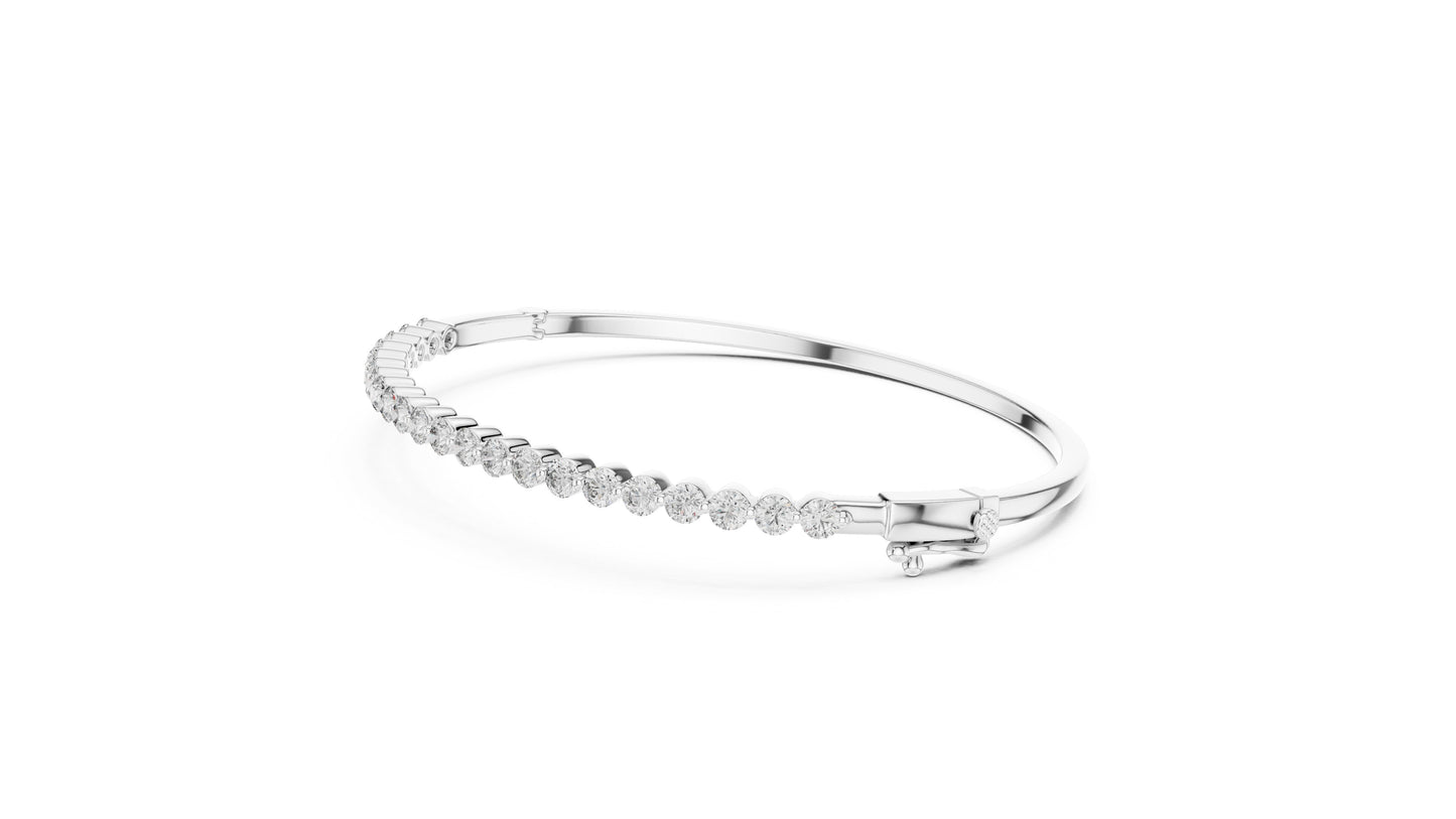 Round Bangle Lab Grown Diamond Bracelet