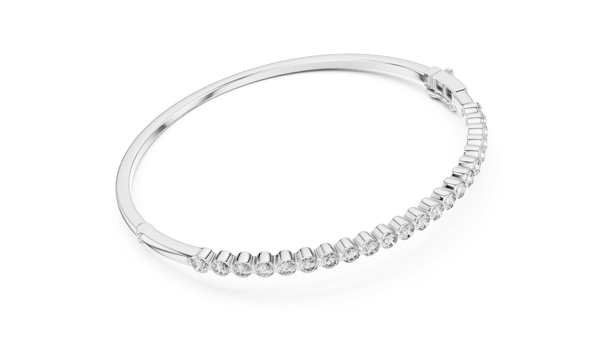 Round Bangle Lab Grown Diamond Bracelet