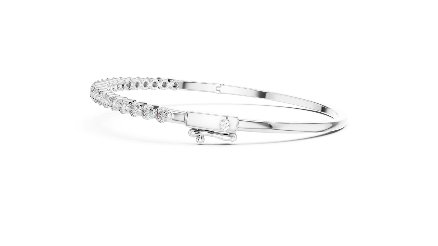 Round Bangle Lab Grown Diamond Bracelet