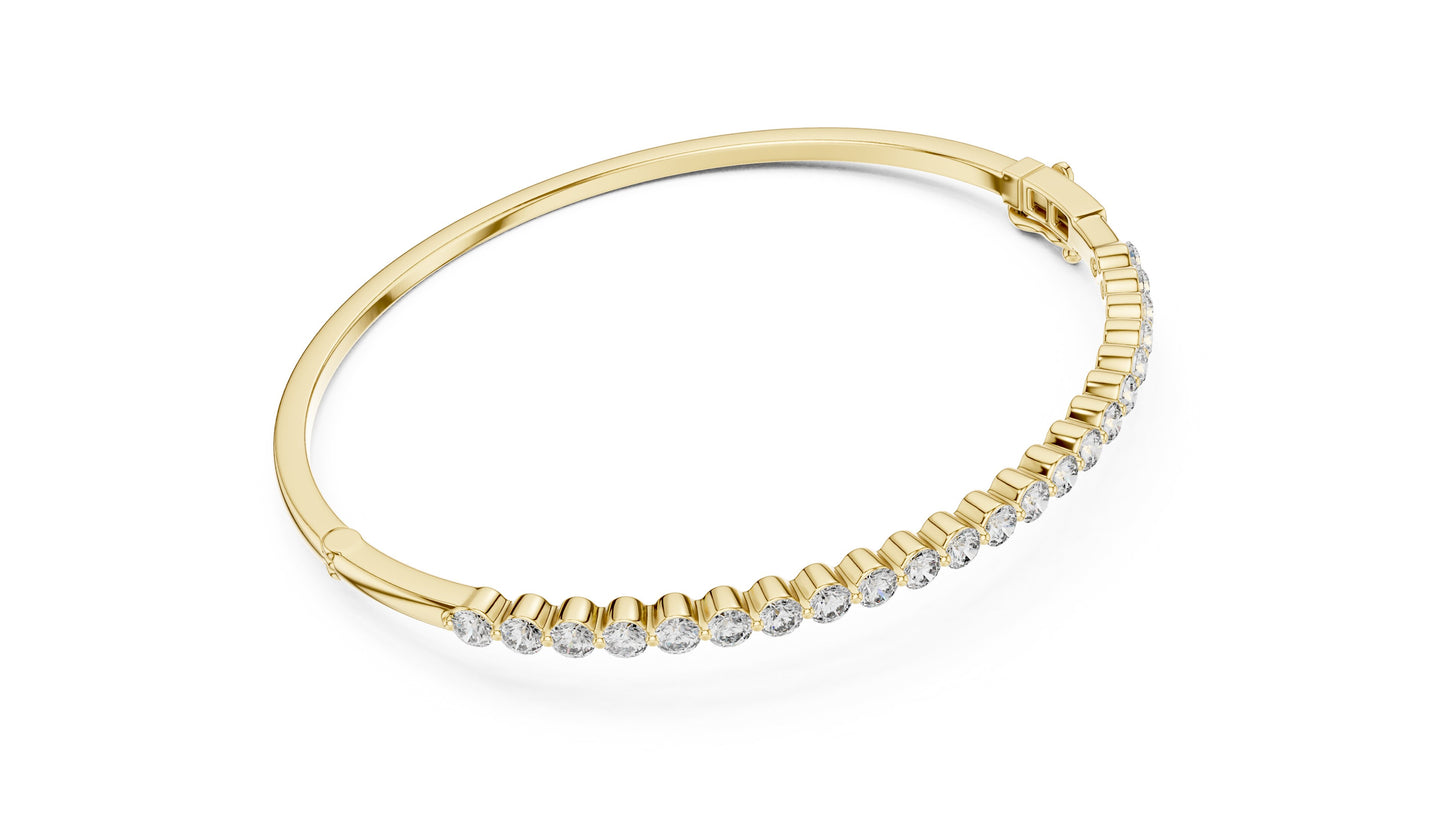Round Bangle Lab Grown Diamond Bracelet