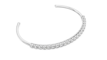 Cushion Bangle Lab Grown Diamond Bracelet