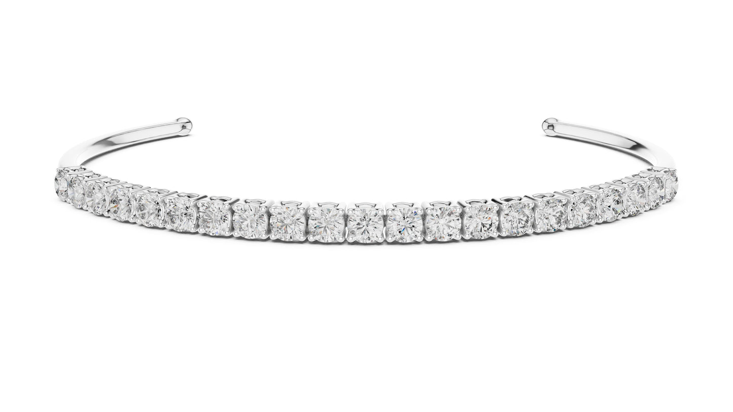 Cushion Bangle Lab Grown Diamond Bracelet
