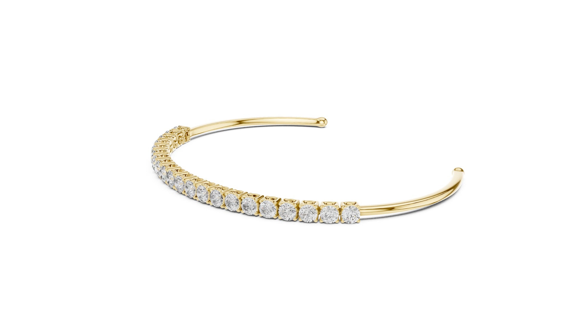 Cushion Bangle Lab Grown Diamond Bracelet