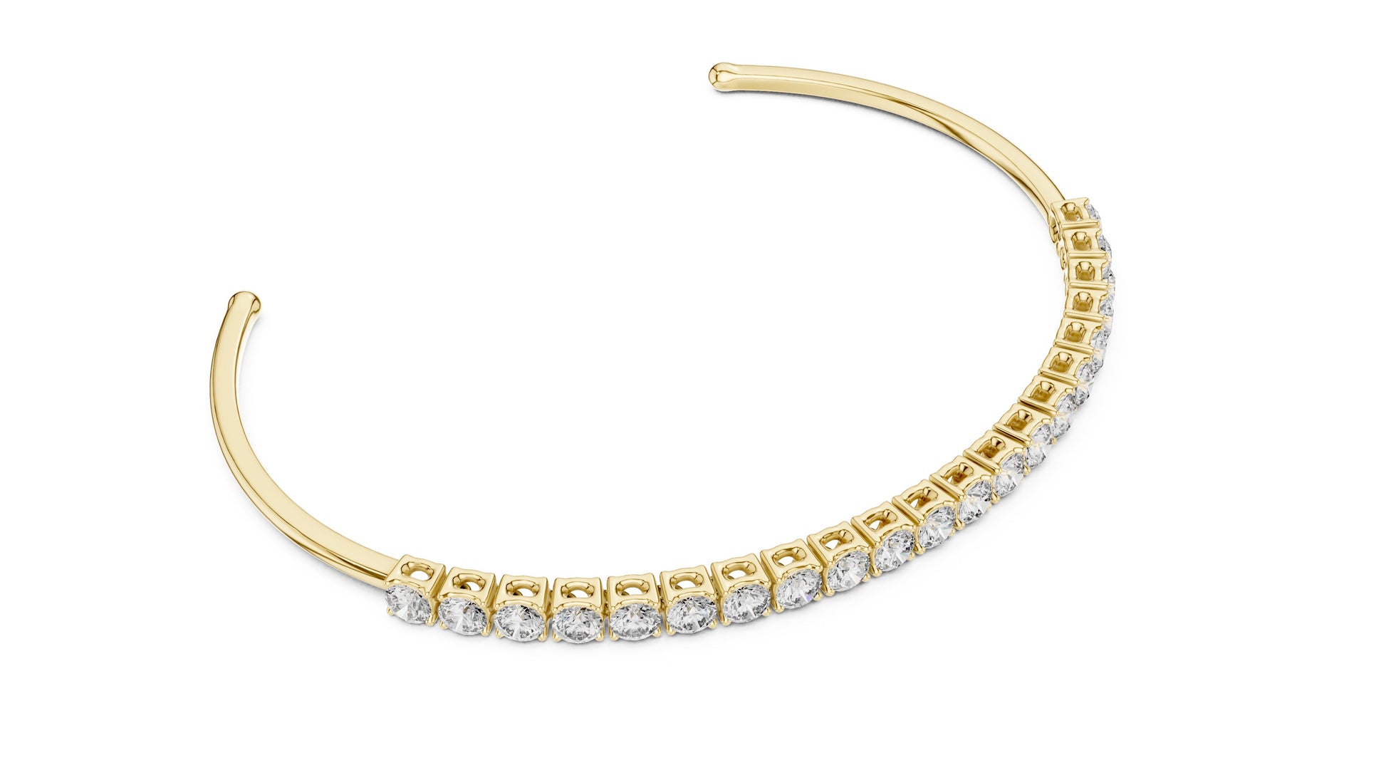 Cushion Bangle Lab Grown Diamond Bracelet