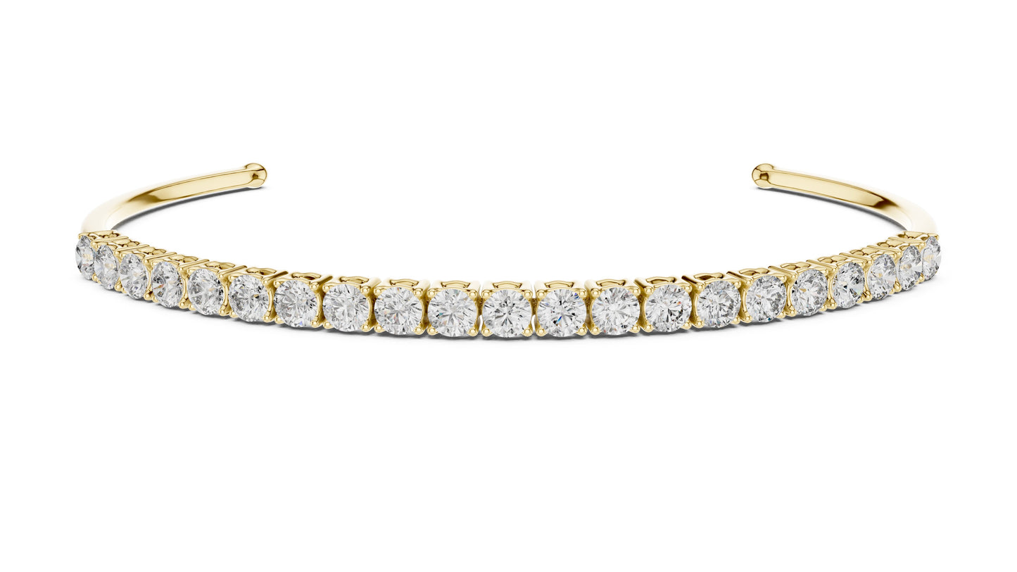 Cushion Bangle Lab Grown Diamond Bracelet