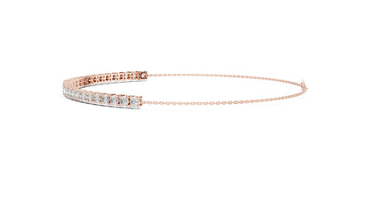 Round Tennis Lab Grown Diamond Bracelet