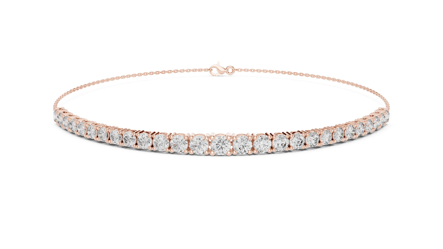 Round Tennis Lab Grown Diamond Bracelet