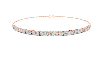 Round Tennis Lab Grown Diamond Bracelet