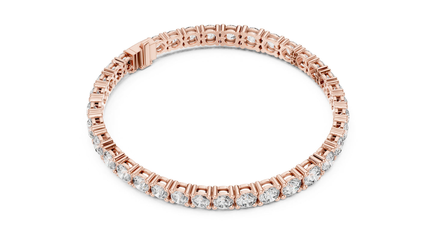 Round Tennis Lab Grown Diamond Bracelet