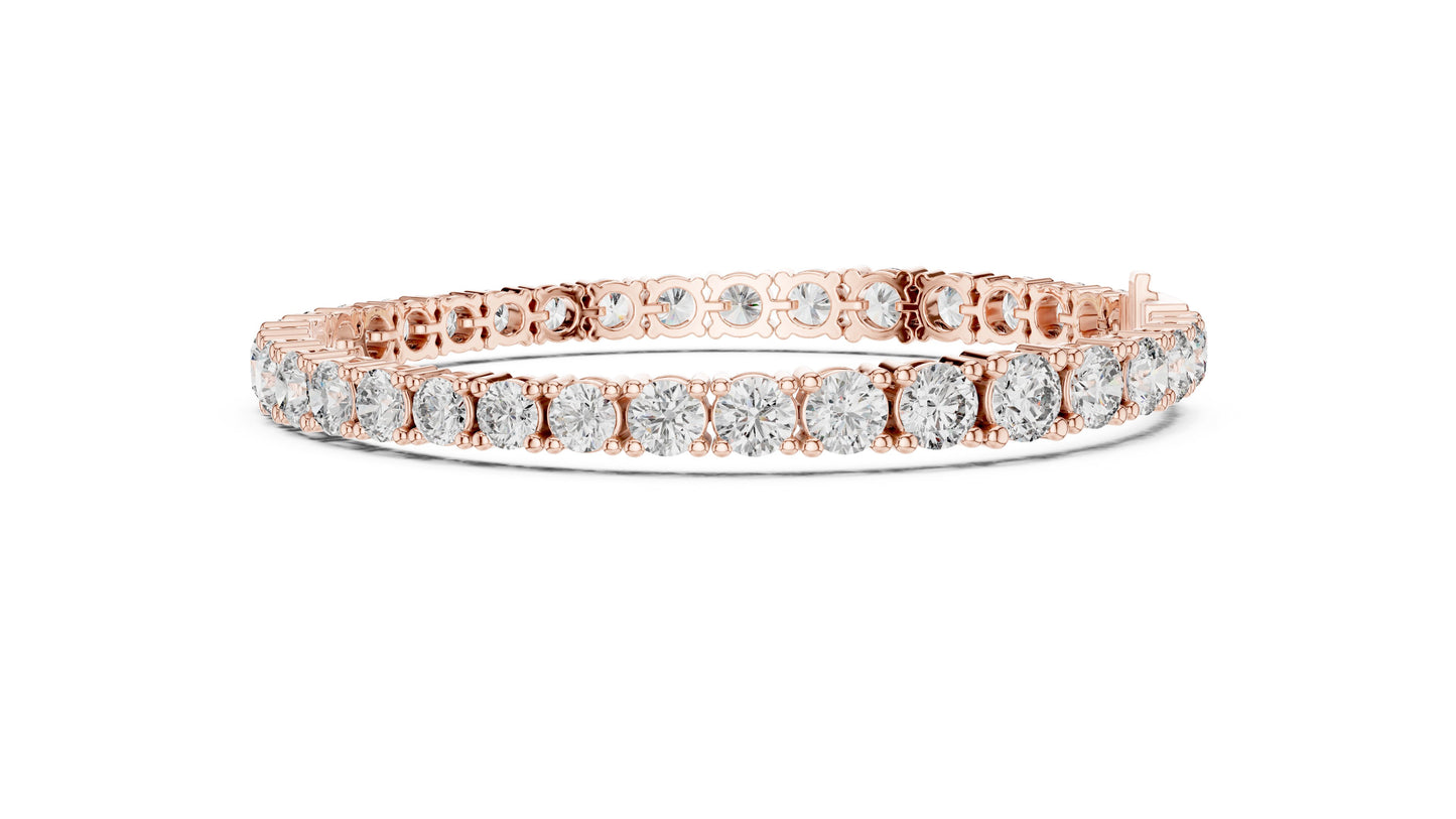 Round Tennis Lab Grown Diamond Bracelet