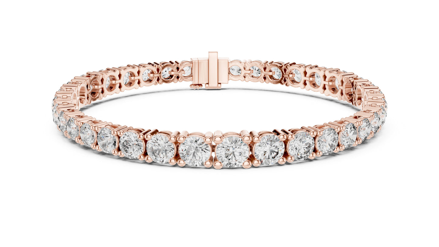 Round Tennis Lab Grown Diamond Bracelet