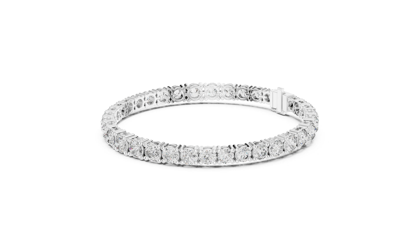 Round Tennis Lab Grown Diamond Bracelet