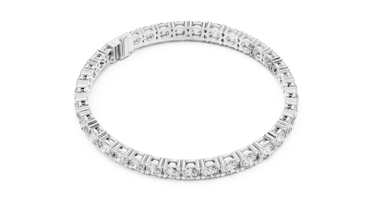 Round Tennis Lab Grown Diamond Bracelet