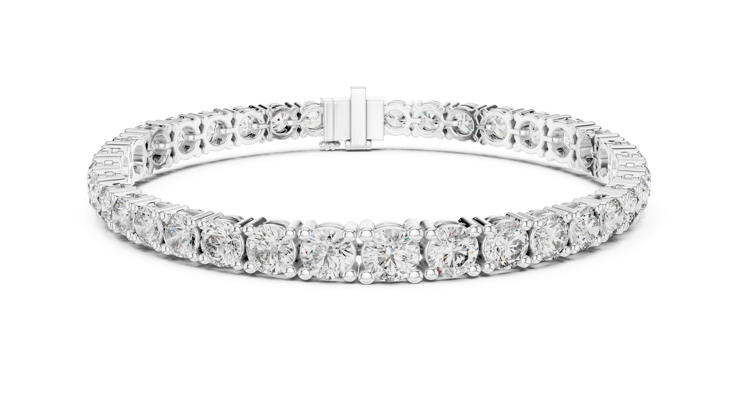 Round Tennis Lab Grown Diamond Bracelet