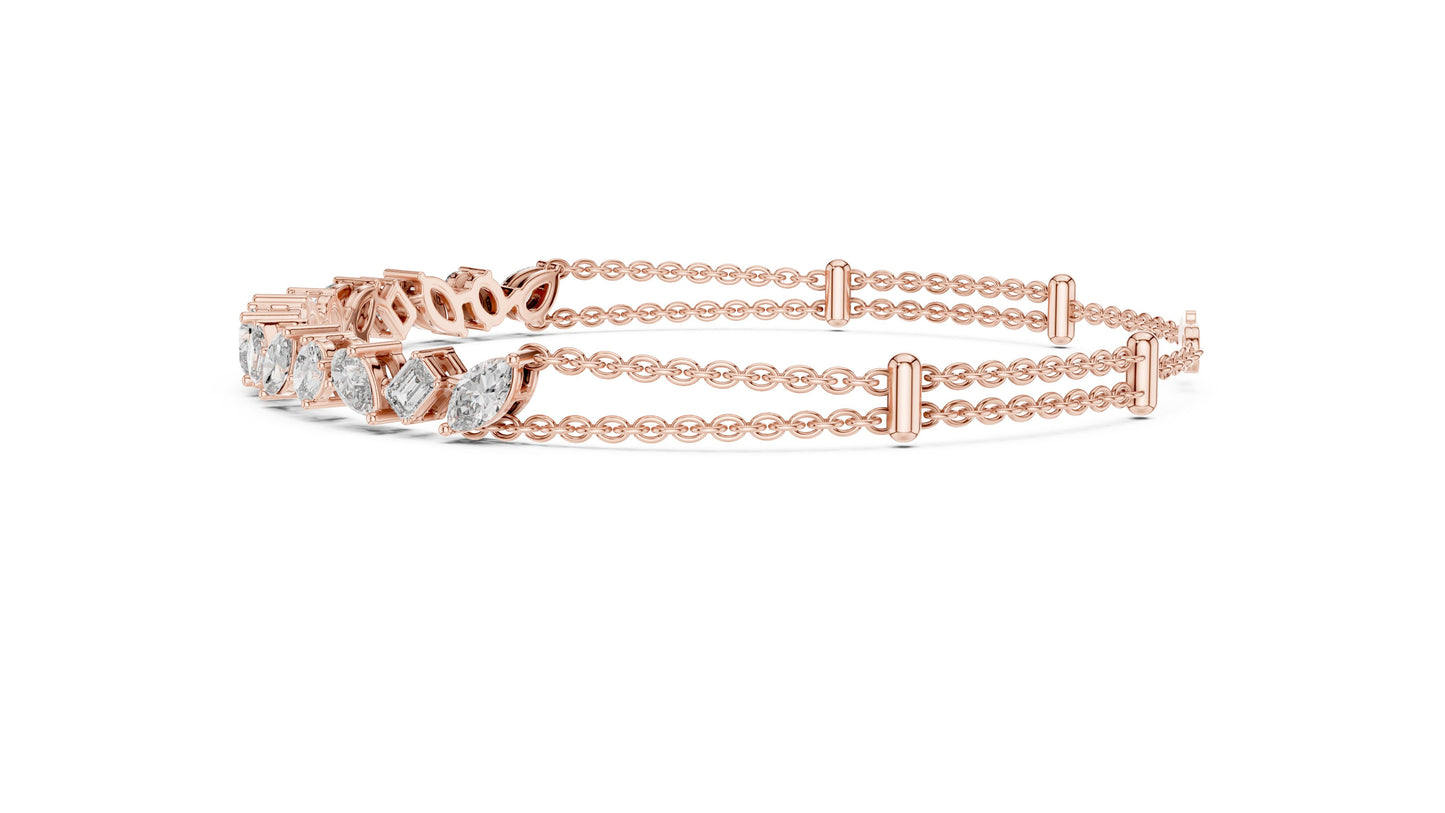 Marquise Tennis Lab Grown Diamond Bracelet