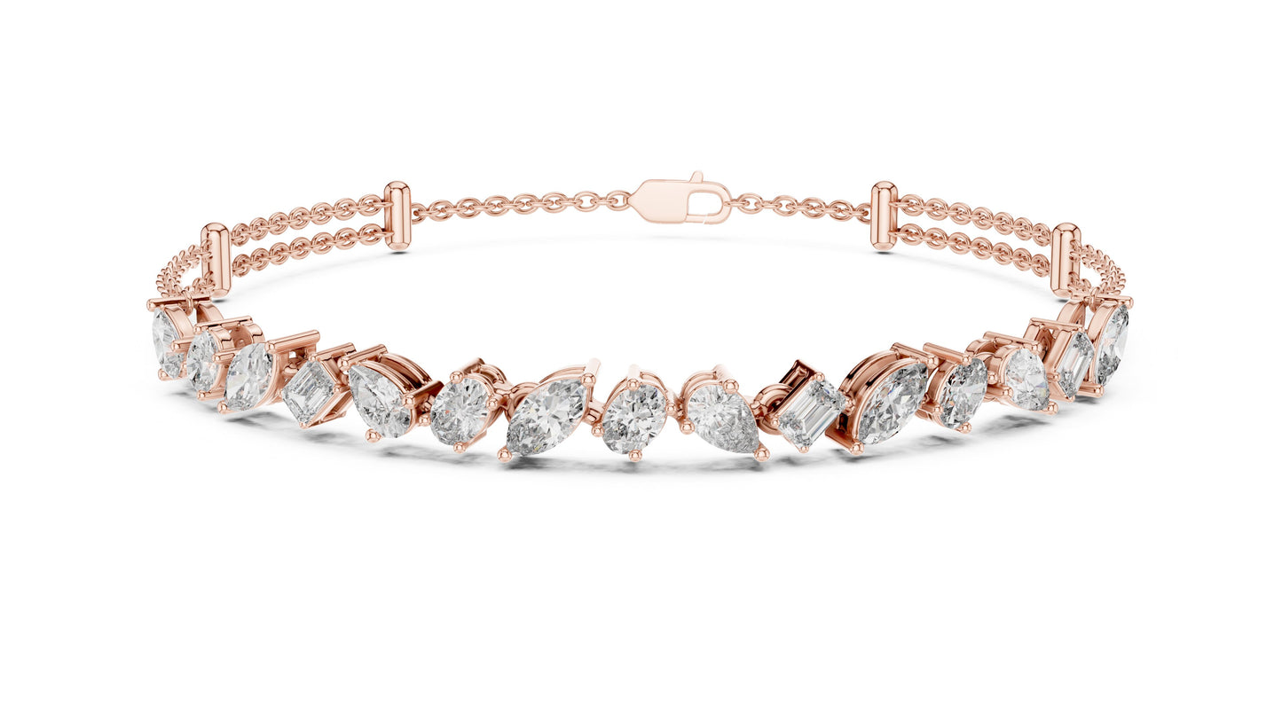 Marquise Tennis Lab Grown Diamond Bracelet