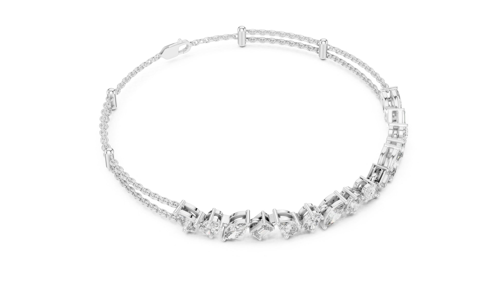 Marquise Tennis Lab Grown Diamond Bracelet