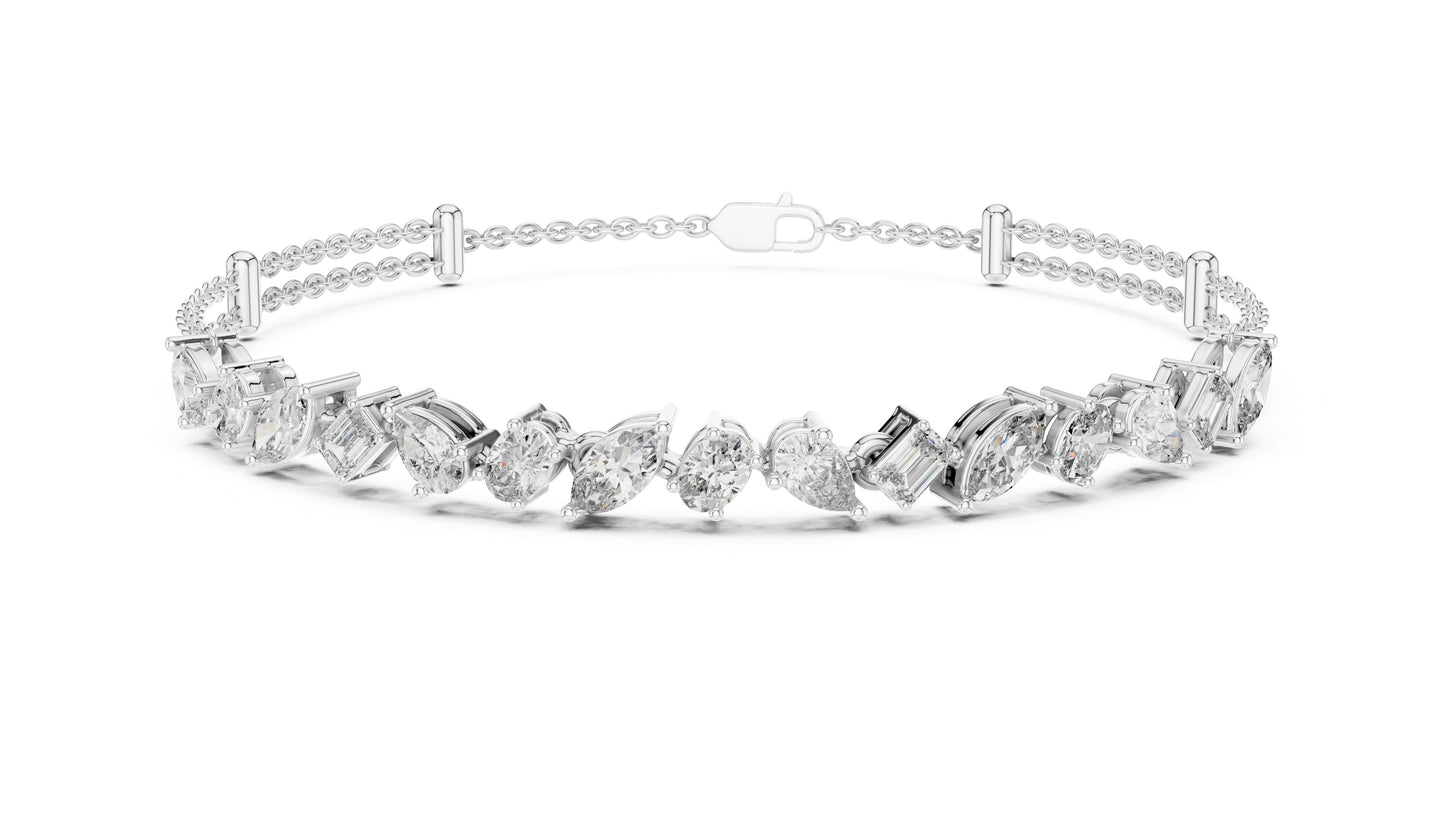 Marquise Tennis Lab Grown Diamond Bracelet