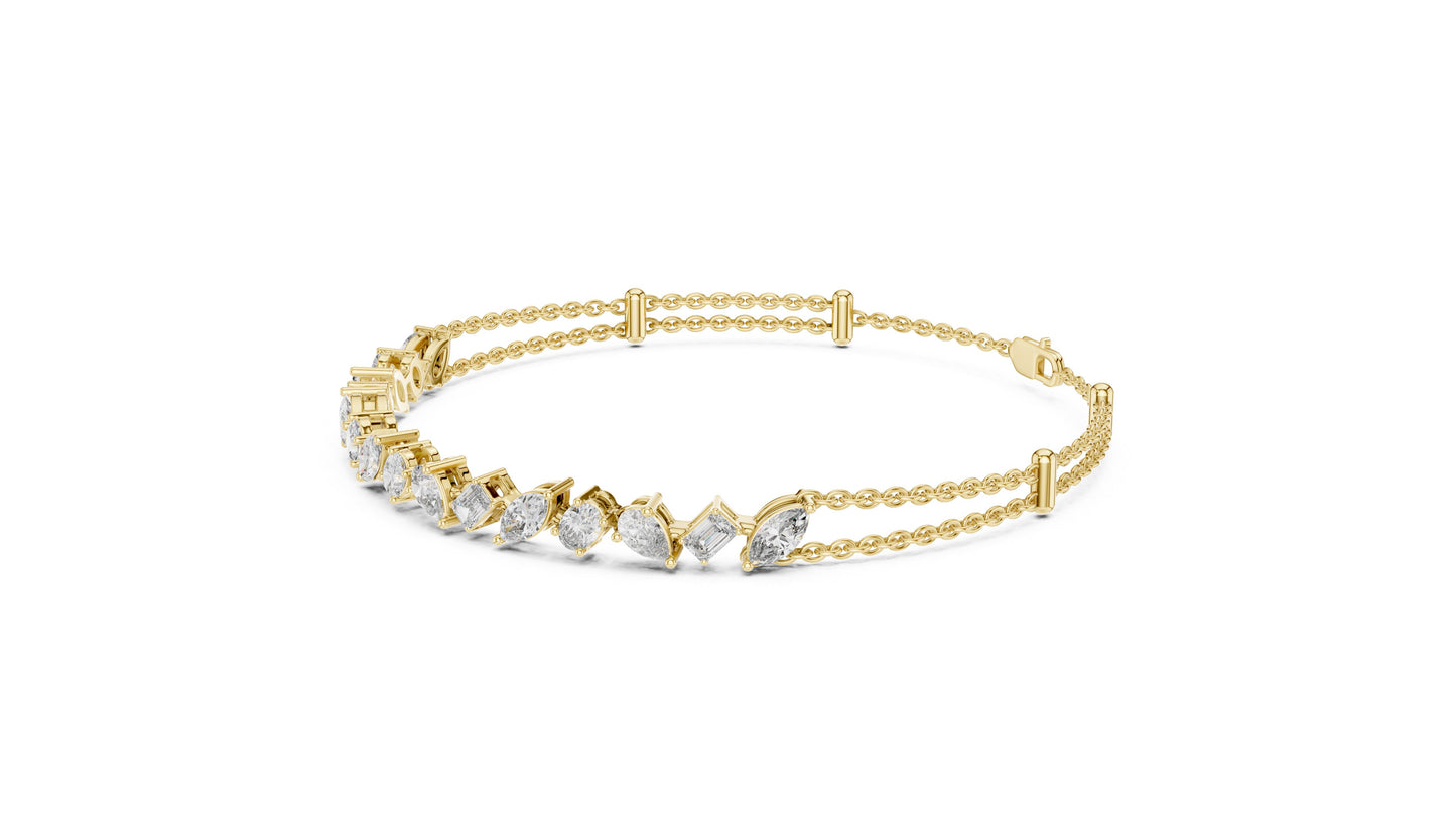 Marquise Tennis Lab Grown Diamond Bracelet