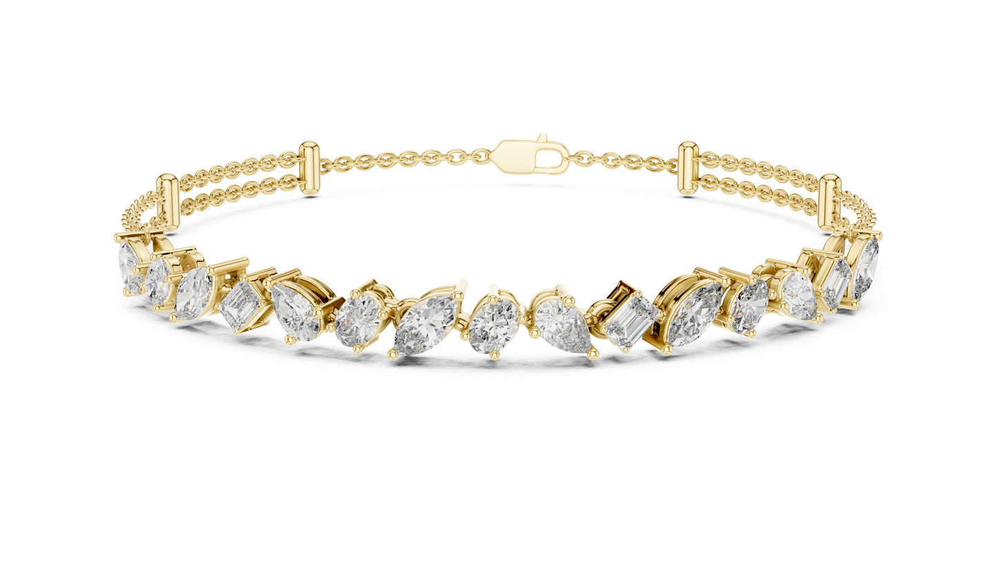 Marquise Tennis Lab Grown Diamond Bracelet