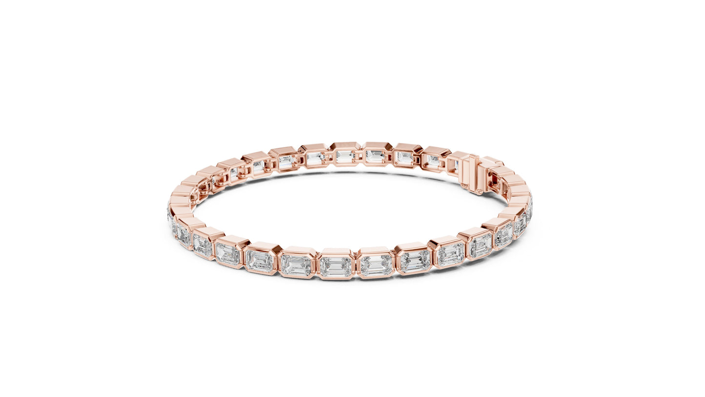Emerald Tennis Lab Grown Diamond Bracelet