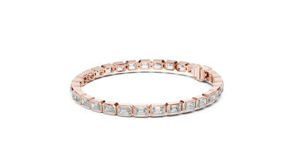 Emerald Tennis Lab Grown Diamond Bracelet