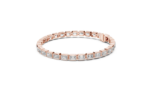 Emerald Tennis Lab Grown Diamond Bracelet