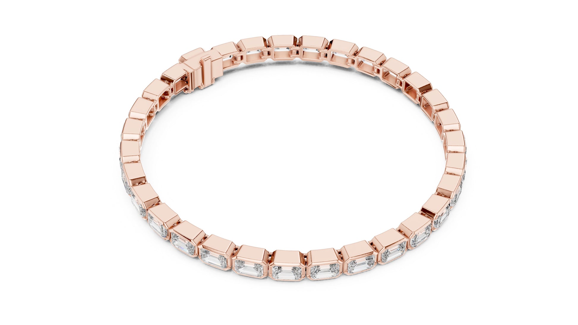 Emerald Tennis Lab Grown Diamond Bracelet